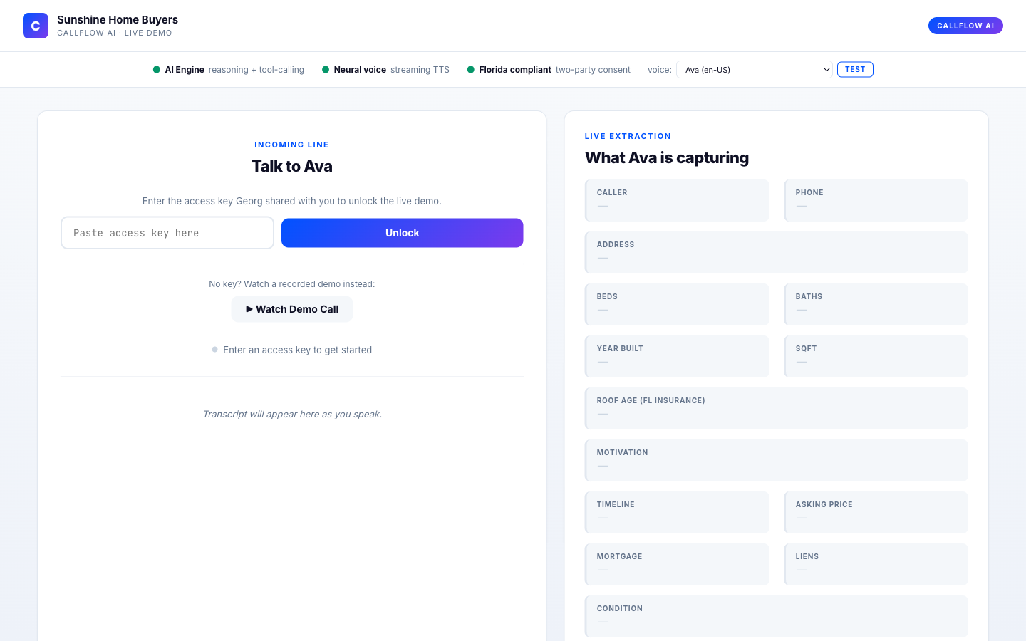 CallFlow AI — Intelligent Call Intake