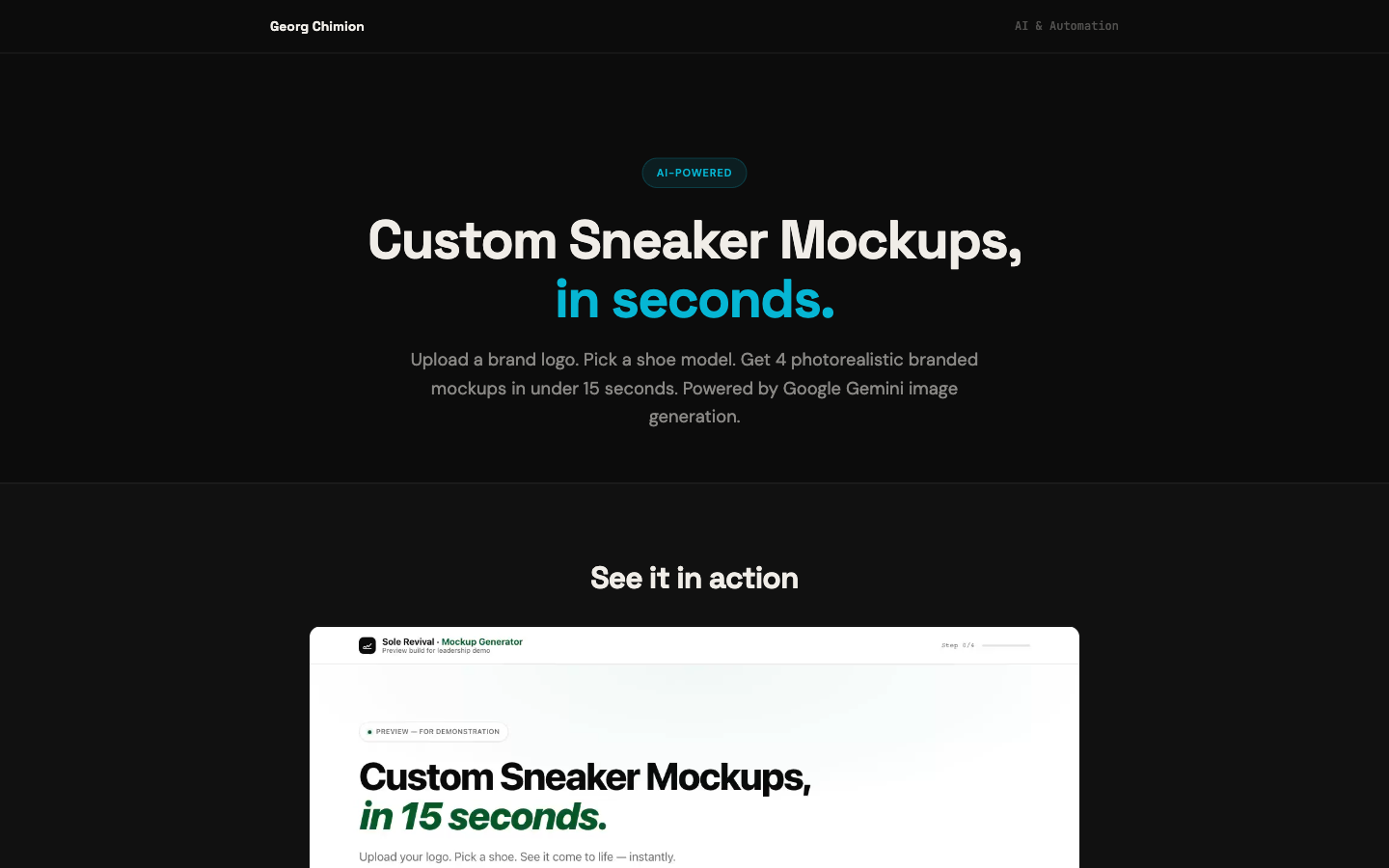 Sole Revival — AI Sneaker Mockup Generator