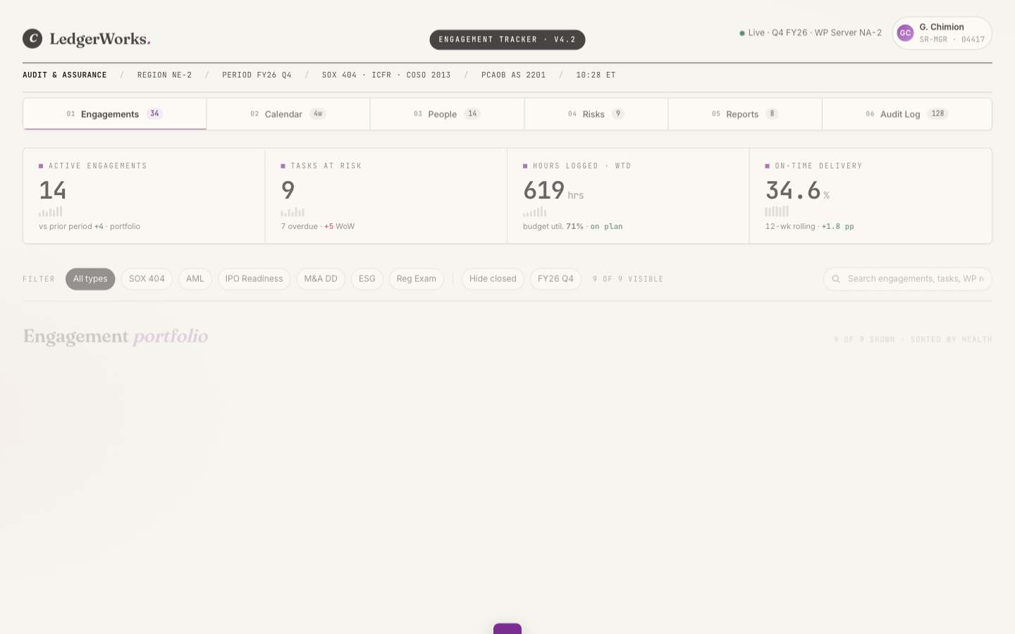 Tracker — Audit Engagement Platform